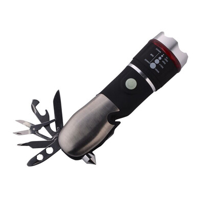 

Waterman Whotman многофункциональный бытовой фонарик светодиодный фонарик на открытом воздухе езда безопасности автомобиля молоток мигалки WD2727