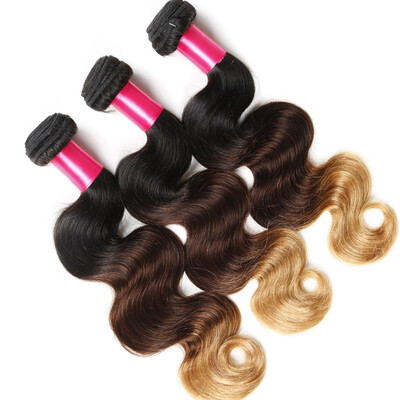 

Ombre Hair Weave 100Virgin Brazilian Hair Body Wave 3pcs Lot Cheap Human Hair Extension Ombre Color 1B30 two tone Remy Hair