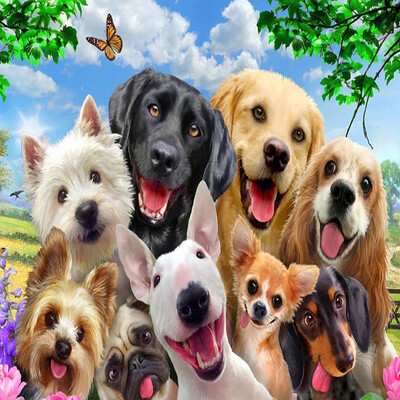 

3D Wallpaper Cute Cartoon Lawn Dog Animal Photo Wall Murals Children Kids Bedroom Backdrop Wall Home Decor Papier Peint Enfant
