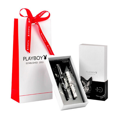 

Playboy (Плейбой) необычайно чистый черный и белый клип авторучки / чернилами -F8801