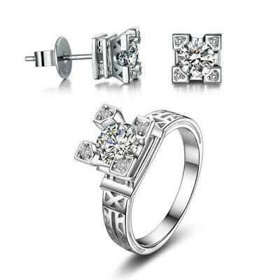 

Yoursfs®18k rose позолоченные классической эйфелевой башни сережку и кольцо украшения использовать кристалл люкс для набора австрии