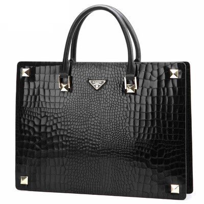 

PKoune® 2015 new designer Genuine Leather crocodile man bag business handbag real leather briefcase laptop bag messenger bags