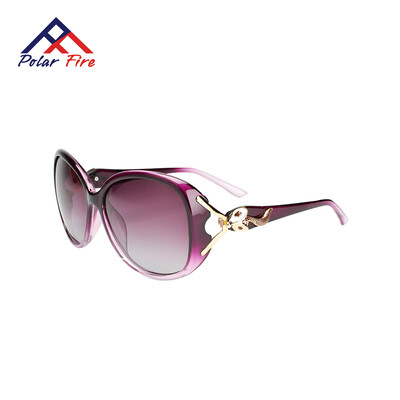 

Polarfire BG204 New Outdoor Sunglasses Female Fashion Polarizer Sunglasses Tea Frame Tea Size