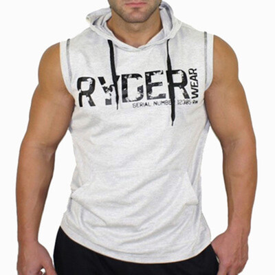 

New men Sleeveless Vest Hoodies Crossfit fitness fashion Casual jacket Hooded Sweatshirts Bodybuilding sportswear clothing