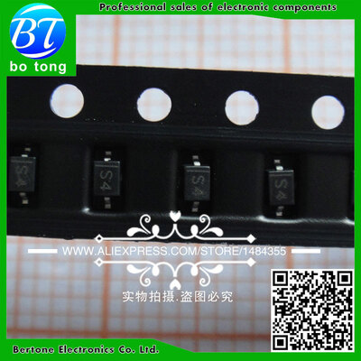 

Free shipping 100pcs IN5819W 1N5819W Marking S4 B5819W 1206 SOD-123 surface mount schottky barrier diode SMD SOD123