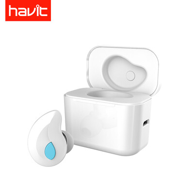 

Hewitt Havit Bluetooth-гарнитура Mini Wireless Sport In-Ear Earbuds Бизнес-автомобильное зарядное устройство для наушников Чистота Белый