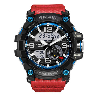 

Military Watches Army Men's Wristwatch LED Quartz Watch Digtial Dual Time Men Clock 1617 reloj hombre Sport Watch Army