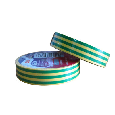 

3M 1600 car home general-purpose PVC electrical insulation tape lead-free electrical tape 18 mm wide 20 m long yellow green two-color single