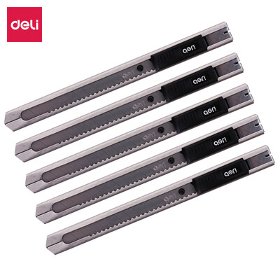 

Deli deli 5 metal small utility knife automatic lock paper knife knife silver 2058-05