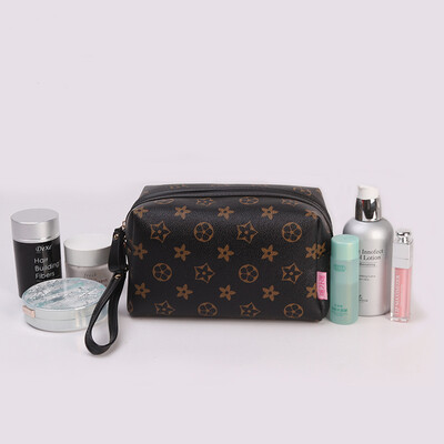 

WUHUA Cosmetics Storage Bag JD-05 Print Handcuffs Womens PU Multifunction