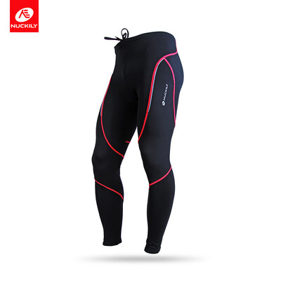 

NUCKILY Winter Elastic Road Bike Apperal Mens Cycling Sportswear Thermal Fleece Bicycle Tights NS903-W