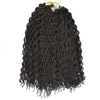 

Chorliss 18Inches FauxLocs Curly Crochet Braids Synthetic Crochet Hair Extensions Pure Color Braiding Hair Bundles 60gpack 1pc