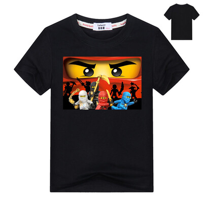 

2018 Summer Kids Boys Футболка Ninja Ninjago T рубашки Детская одежда Хлопок Топ тройники Мальчики Девочки Мультфильм Костюм 3-13y