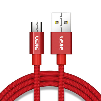 

LEJIE Micro USB Charging&Data Transfer Cable 025M LUMC-1025H Red
