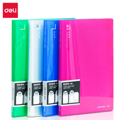 

Deli deli Yuecai series 4 color set information booklet 20 pages pocket folder folder file 33418
