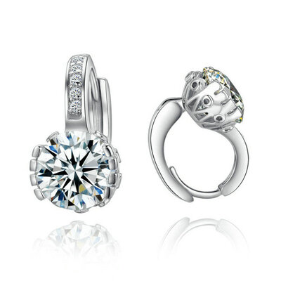 

Yoursfs® 18K с белым золотом, имитируемым бриллиантовыми бриллиантовыми серьгами, с использованием австрийских ювелирных украшений из кристаллов