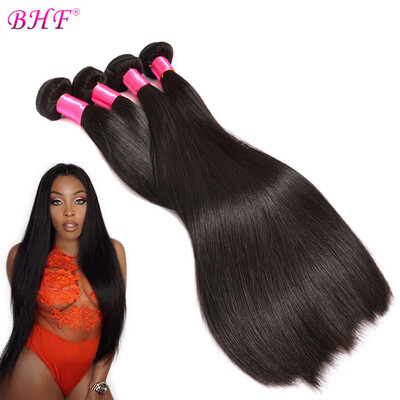 

Bhf Hair Malaysian Virgin Hair Straight Hair 3 Bundles 7A Grade 100% Unprocessed Human Hair Weave