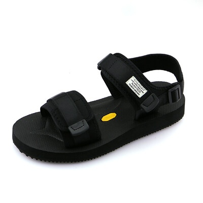 

Summer Men Sandals Shoes 2018 Fashion Black Sandals Men White Botton Sea Shoes