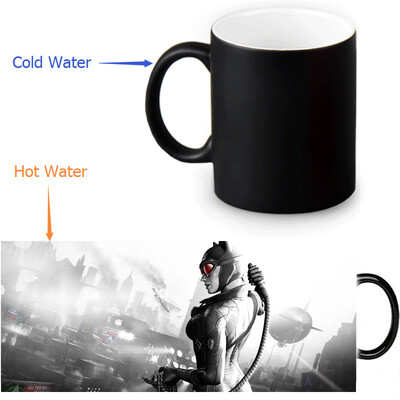 

Cat Woman 350ml12oz Heat Reveal Mug Color Change Coffee Cup Sensitive Morphing Mugs Magic Mug Milk Tea Cups