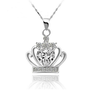 

Gueen princess Dream magic Crown Pendant S925 серебряные ожерелья аксессуары Ювелирные венчальные влюбленные подарки на день рождения
