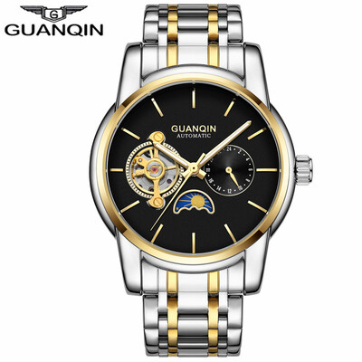 

GUANQIN Mens watch business waterproof automatic mechanical watch hollow sports watch