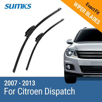 

SUMKS Wiper Blades for Citroen Dispatch 28"&20" Fit Hook Arms 2007 2008 2009 2010 2011 2012 2013