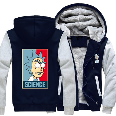 

2018 New USA SIZE Men Winter Autumn Hoodies SCIENCE PEACE AMONG WORLDS pattern Fleece Coat Baseball Uniform Sportswear Jacket wool