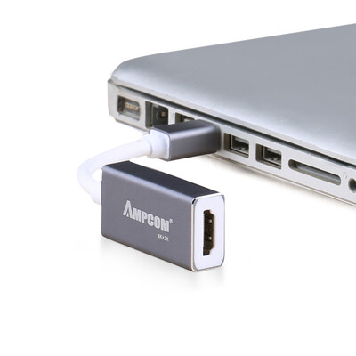 

An Pukang AMPCOM DP to HDMI female adapter Apple MacBook 4K Ultra HD Converter Thunderbolt Interface Laptop Connector AMDHGD4K Champagne Gold