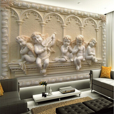 

Custom 3D Mural Wallpaper European Style 3D Stereoscopic Relief Jade Living Room TV Backdrop Decor Bedroom Photo Wall Paper 3D