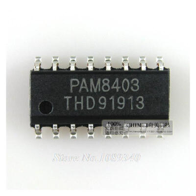 

10PCS free shipping PAM8403DR SOP16 PAM8403 stereo audio power amplifier IC chip 100% new original