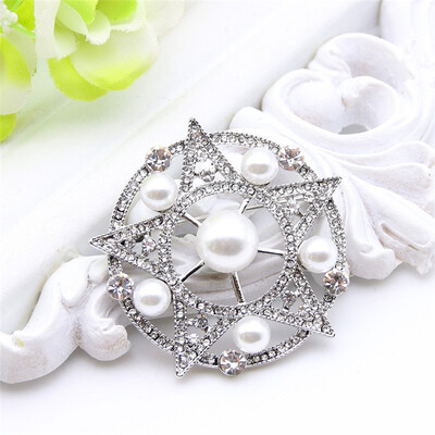 

Lucky Pentacle Athena Brooch Jewelry For Women Gold Color Pin Simulated-Pearl Crystal Broches Brooches Gypsy Astrologers Badge