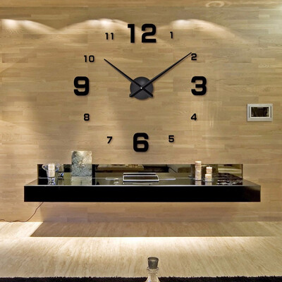 

Современные безрамные DIY настенные часы Большие 3D Wall Watch Non Ticking для гостиной Спальня Кухня
