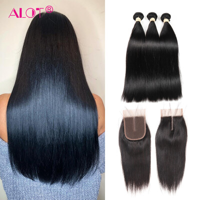 

Alot Straight Hair Virgin Hair Bundles With Closure Straight Hair Virgin Hair Bundles With Closure 3 Bundles with Closure