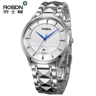 

luxury brand ROSDN lovers watches Women Wrist Watch Men couple Quartz Watch Stainless steel waterproof clock relogio masculino