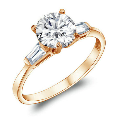 

Yoursfs® 18K Rose Gold Plated 12ct Simulated Diamond Promise Ring Use Austrian Crystal Fashion Jewelry