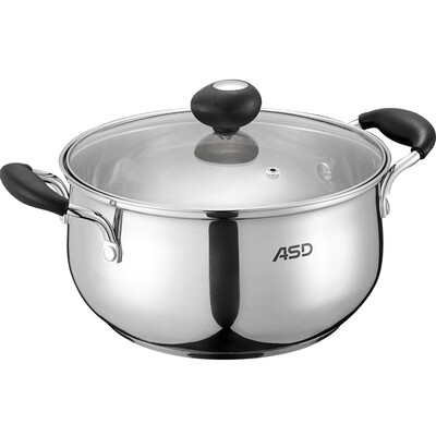 

[Jingdong Supermarket] Ai Shida 22CM stainless steel soup pot C1722 stew pot pot soup pot bakelite handle insulation anti-hot induction cooker available