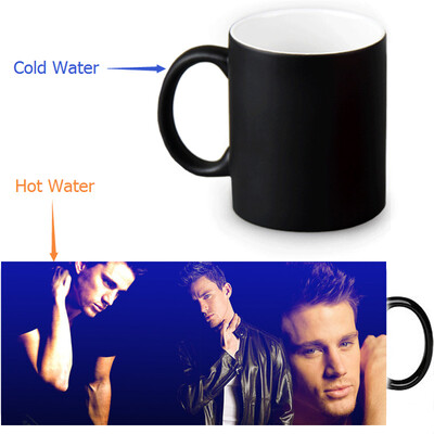 

Channing Tatum 350ml12oz Heat Reveal Mug Color Change Coffee Cup Sensitive Morphing Mugs Magic Mug Milk Tea Cups