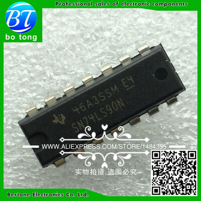 

100pcslot 74LS90 SN74LS90N SN74LS90 DECADE COUNTER DIP-14 Best quality