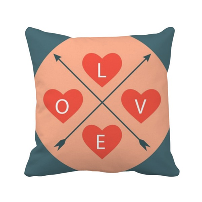 

Valentines day Pink Blue Love Square Throw Pillow Insert Cushion Cover Home Sofa Decor Gift