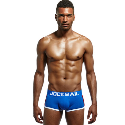 

JOCKMAIL Mens Cotton Cup Boxer Briefs Sexy U convex Sexy pants GAY