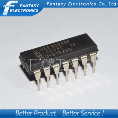 

10PCS HEF4093BP DIP HEF4093 DIP14 new and original IC free shipping