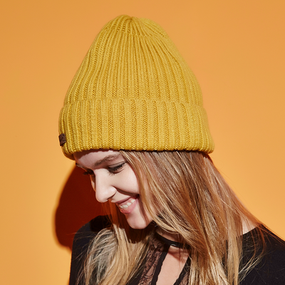 

Kenmont km-1735 autumn&winter men&women Korean version of the wool hat winter ladies fashion Korean couple knit pile hat mustard yellow average code 58cm