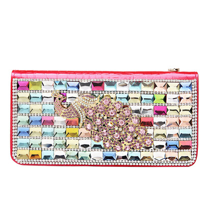 

Hot Sale 2016 Fashion Women Long Design Leather Wallet Purse High-Quality Diamonds Wallets for Ladies Casual Clutch Bag Women Wallets