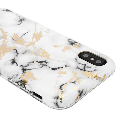 

For Apple iPhone X Marble Case, Slim Soft Flexible TPU Marble Pattern Cover [Support Wireless Charging] (2017 Release)(White Sierr