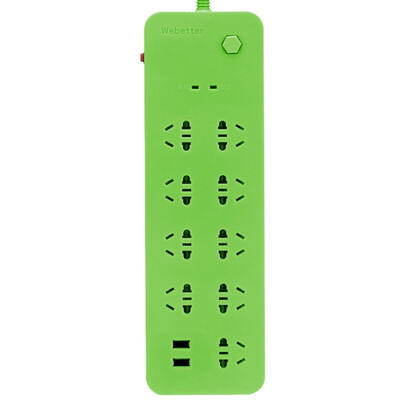 

Beyer Webetter BTCH-U207Z 3 meters 9 hole socket Germany Bayer PC flame retardant 24A dual USB fast charge iphone for green