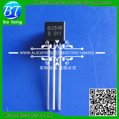 

200PCS BC546 BC546B BC556 BC556B each 100pcs 0.1A/65V NPN Low Power Transistor TO-92