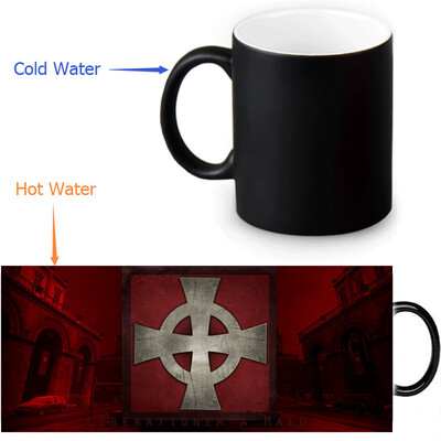 

The Knights Templar 350ml12oz Heat Reveal Mug Color Change Coffee Cup Sensitive Morphing Mugs Magic Mug Milk Tea Cups