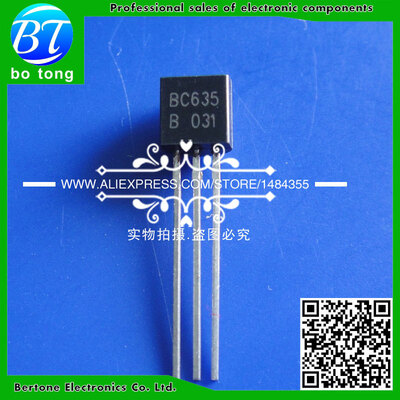 

20PCS BC635 BC635B TRANSISTOR NPN 45V 1A TO-92