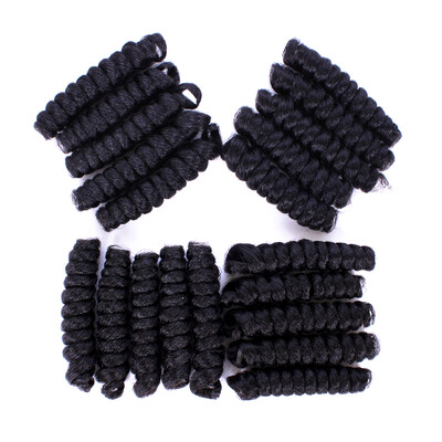 

10Inch Curlkalon Crochet Hair Crochet Braids Spiral Curly Natural Hair Ombre Bouncy Curl Twist Synthetic Hair(saniya)