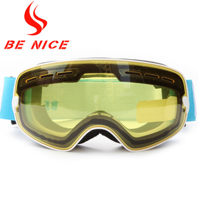 

Benice New Design 4-15 лет Детские лыжные очки Съемный двухслойный противотуманный двойной объектив Лыжные очки Snow-4300